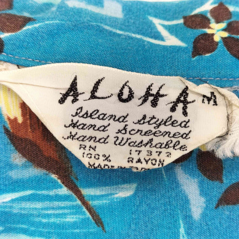 aloha 70-80s 日本製 レーヨン アロハシャツ メンズ JPN:M