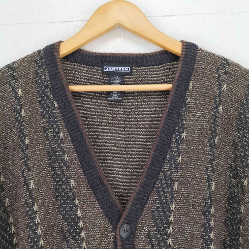 ジャンセン jantzen 80~90S 総柄カーディガン メンズ L/G
