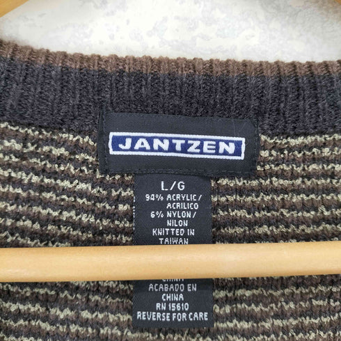 ジャンセン jantzen 80~90S 総柄カーディガン メンズ L/G
