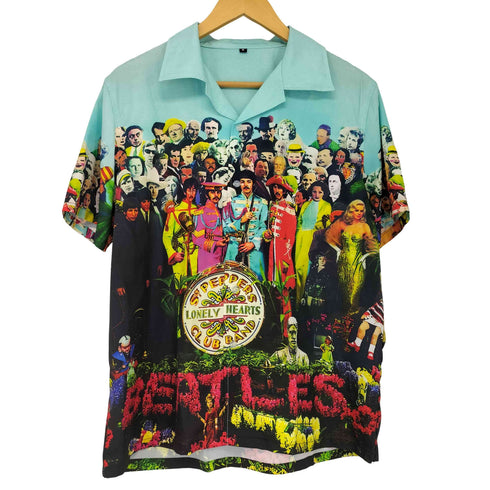 アーティストプリント 総柄アロハシャツ sgt Peppers Lonely Hearts Club Band メンズ JPN:M