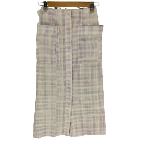 ジャックムス JACQUEMUS LE COUP DE SOLEIL フランス製 フロントボタン デザイン チェック柄 スカート レディース FR:36