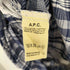 アーペーセー A.P.C. ノーカラー 4B マドラスチェック コットン ワンピース レディース import:XS