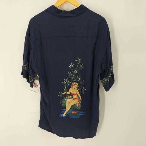 カンピアモダ CAMPIA MODA ガールプリント レーヨンアロハシャツ メンズ JPN:M
