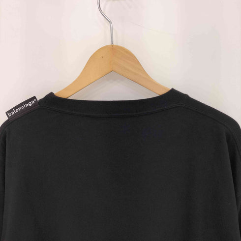 バレンシアガ BALENCIAGA ロゴタブ クルーネック長袖Tシャツ カットソー メンズ S
