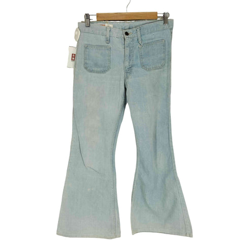 ビッグジョン BIG JOHN ジップアップ ベルボトム デニム メンズ W32L34