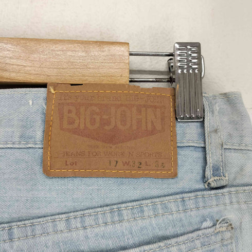 ビッグジョン BIG JOHN ジップアップ ベルボトム デニム メンズ W32L34