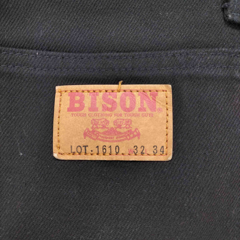 バイソン BISON ブラックフレアパンツ メンズ W32L34