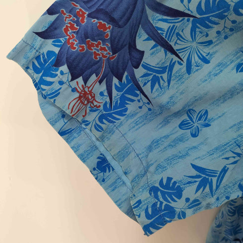 カメハメハ Kamehameha 50S フラワープリント アロハシャツ ハワイアンシャツ メンズ JPN:L