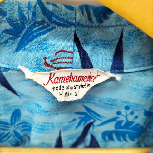 カメハメハ Kamehameha 50S フラワープリント アロハシャツ ハワイアンシャツ メンズ JPN:L