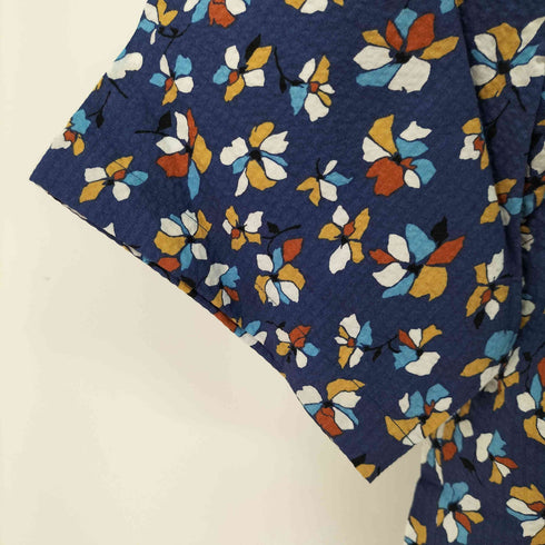 KEIYO SHIRTS シアサッカー 総柄 開襟シャツ メンズ JPN:M