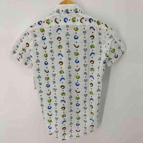 KEIYO SHIRTS シアサッカー 総柄 ボタンダウンシャツ メンズ JPN:M
