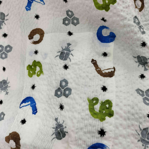 KEIYO SHIRTS シアサッカー 総柄 ボタンダウンシャツ メンズ JPN:M