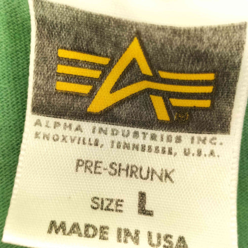 アルファインダストリーズ ALPHA INDUSTRIES フロントプリント S/S Tシャツ メンズ import:L