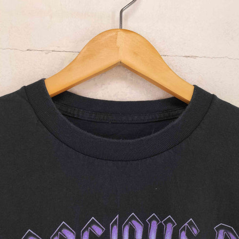 袖プリント長袖バンドTシャツ メンズ