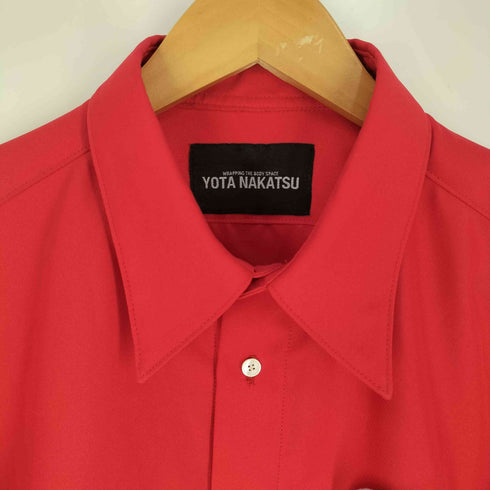 22aw YOTA NAKATU POLYESTER BIG CUFFS SHIRT Red メンズ