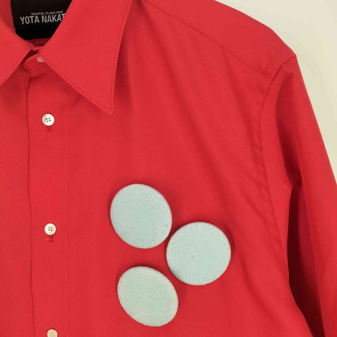 22aw YOTA NAKATU POLYESTER BIG CUFFS SHIRT Red メンズ
