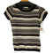 BKMS レーヨン混 ボーダー柄 S/S Tシャツ レディース import:L