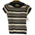 BKMS レーヨン混 ボーダー柄 S/S Tシャツ レディース import:L