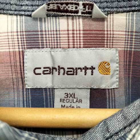 カーハート Carhartt チェック柄半袖シャツ メンズ 3XL