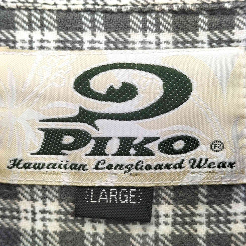 ピコ PIKO 00S Y2K ボックスシルエット チェック ポケット ソフトネルシャツ メンズ JPN:L