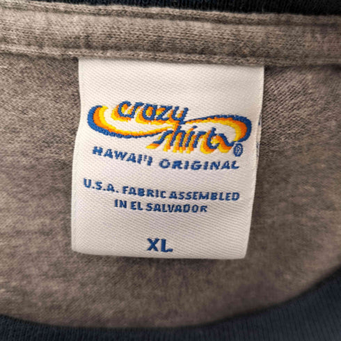 クレイジーシャツ CRAZY SHIRTS 90s sharka surf company クルーネック リンガーTシャツ カットソー メンズ XL