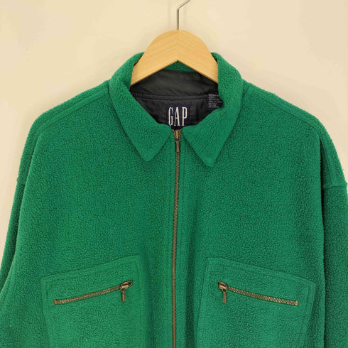 ギャップ Gap 90S OLD デカタグ Over Shirts フラップポケット ジップアップ フリース オーバー シャツ メンズ import:M