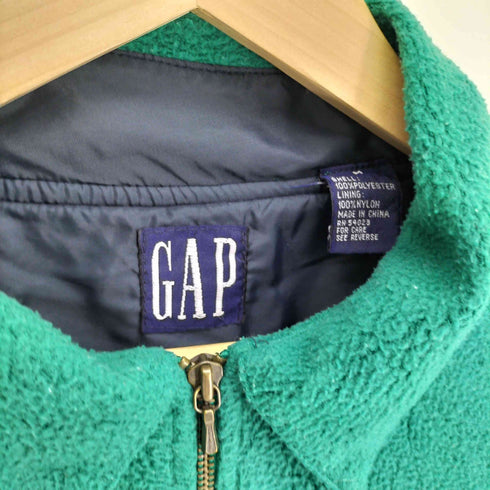 ギャップ Gap 90S OLD デカタグ Over Shirts フラップポケット ジップアップ フリース オーバー シャツ メンズ import:M