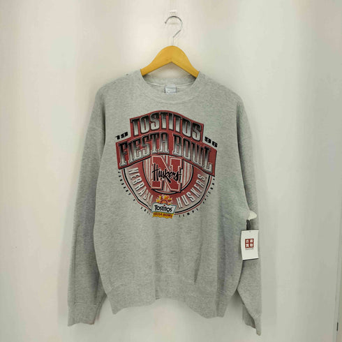 SA LEM SPORTS WEAR 96年 USA製 TOSTITOS FIESTA BOWL フットボール プリント クルーネックスウェット トレーナー メンズ XL