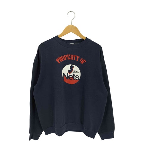 ラッセルアスレチック RUSSELL ATHLETIC 90s USA製 New Jersey バスケットボール チーム ロゴプリント クルーネックスウェット トレーナー メンズ XL