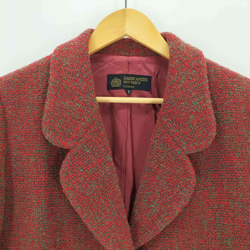 ハーディエイミス HARDY AMIES ナイロン混 メランジウール3Bテーラードジャケット レディース 9