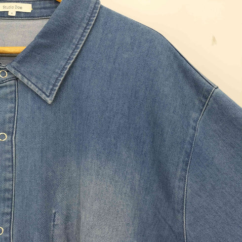 STUDIO DOE Gender Free brushed denim shirt jacket メンズ import:M