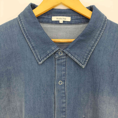 STUDIO DOE Gender Free brushed denim shirt jacket メンズ import:M