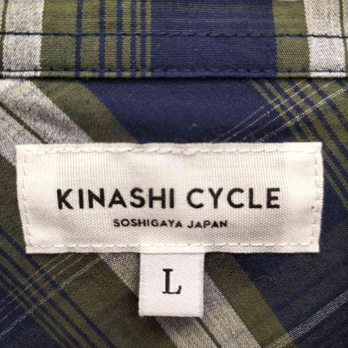キナシサイクル 木梨サイクル KINASHI CYCLE ワンポイント刺繍 L/Sチェックシャツ メンズ JPN:L