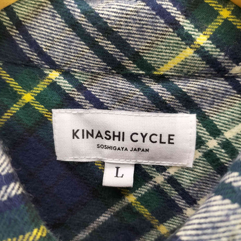 キナシサイクル 木梨サイクル KINASHI CYCLE フラップポケット L/Sチェックネルシャツ メンズ JPN:L