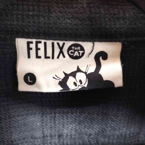 フィリックス ザ キャット Felix the CAT ロゴ刺繍 オンブレチェックネルシャツ メンズ JPN:L