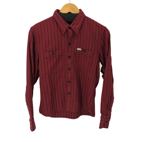 アールジェイビー R.J.B トライアングルボーダー ロングスリーブシャツ レディース US:36