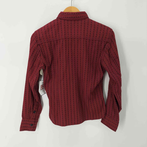 アールジェイビー R.J.B トライアングルボーダー ロングスリーブシャツ レディース US:36