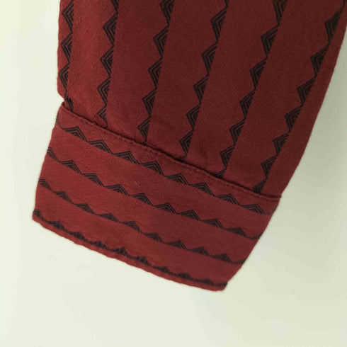 アールジェイビー R.J.B トライアングルボーダー ロングスリーブシャツ レディース US:36