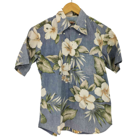 ドライボーンズ Dry Bones ハイビスカス柄 ボタンダウン S/Sプルオーバーシャツ メンズ US:36
