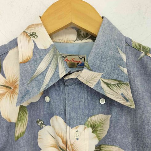 ドライボーンズ Dry Bones ハイビスカス柄 ボタンダウン S/Sプルオーバーシャツ メンズ US:36