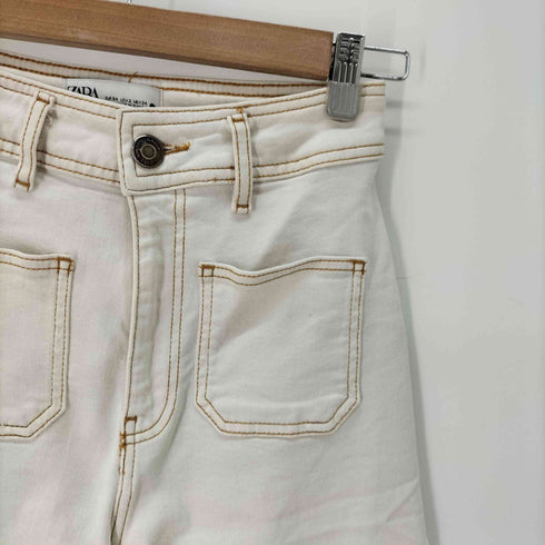 ザラ ZARA ZW PREMIUM PATCH POCKET MARINE STRAIGHT JEANS レディース 34