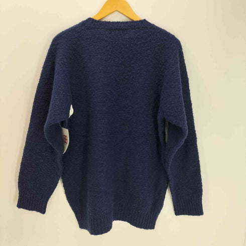 Shetland Woollen Co スコットランド製 PURE NEW WOOL Shaggy dog sweater クルーネック シャギー ドッグ ニット セーター メンズ import:L
