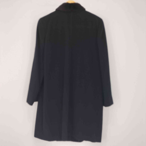 hi style ミンクファー付き カシミヤ混コート レディース