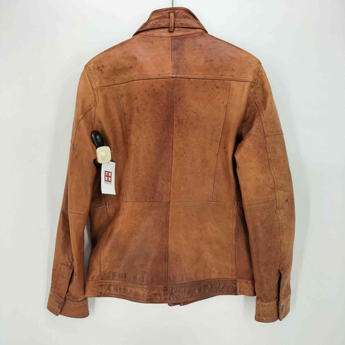 ハルフヘイローラスティーフューチャー haruf halo rusty future ラムレザー シングルライダースジャケット メンズ JPN:L