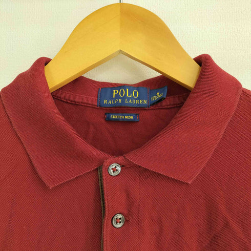 ポロラルフローレン POLO RALPH LAUREN STRETCH MESH ポニー刺繍 L/S ポロシャツ メンズ JPN:M