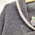 50S northwestern WOOLEN Co PURE NEW WOOL ウール ナイロン ショールカラー ライン ローゲージ ニット セーター メンズ