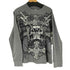ROUTE 66 フロントスカルプリント L/S ワッフルTシャツ メンズ import:M