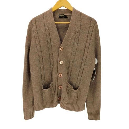 キャリアクラブ CAREER CLUB 70S SPORTWEAR WPL 651 ミックスカラー アクリル ケーブル ニット カーディガン メンズ import:M