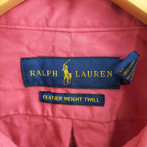 ラルフローレン RALPH LAUREN FEATHER WEIGHT TWILL ポニー刺繍 ボタンダウン 長袖シャツ メンズ import:L
