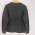 HAND KNITTED 後染め PURE NEW WOOL クルーネック アラン ニット フィッシャーマン ニット メンズ
